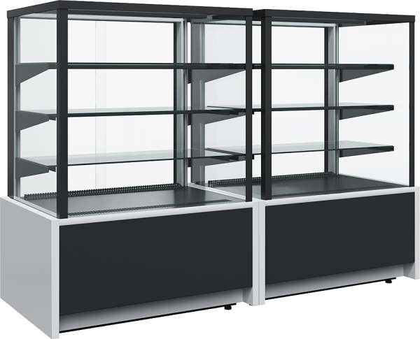 Витрина кондитерская Carboma KC70 VM 1,3-1 (ВХСв-1,3д Cube Техно) 9006-9005